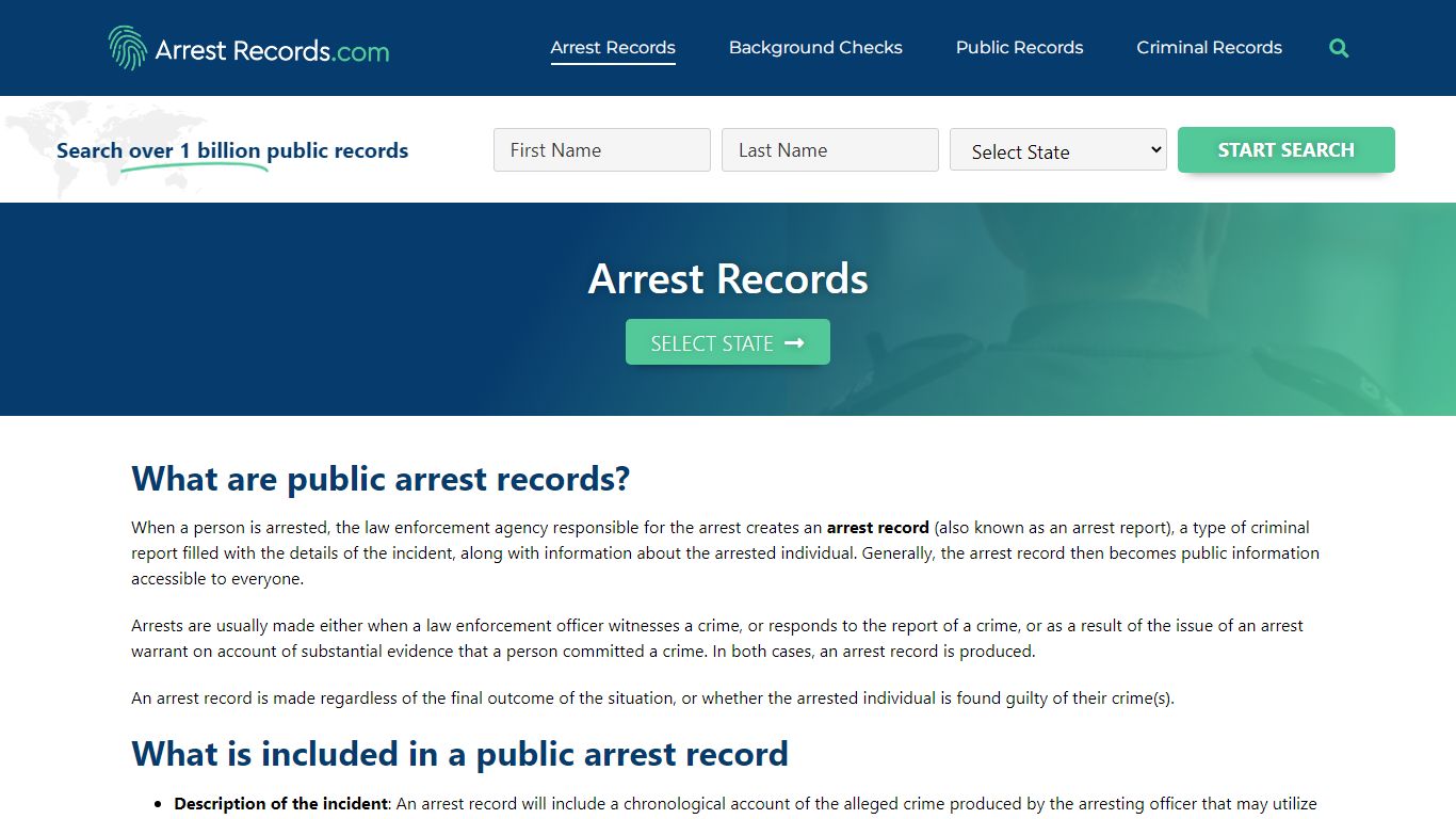 Arrest Records - Arrest Records.com
